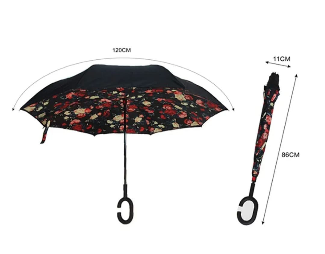 PARAGUAS INVERTIDO PLEGABLE DOBLE CAPA
